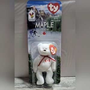 Ty Beanie Baby McDonald's Collection Maple The Bear 1996 Rare Retired Tag Error